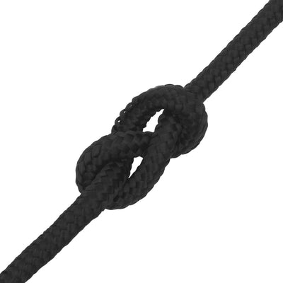 Boat Rope Full Black 12 mm 100 m Polypropylene