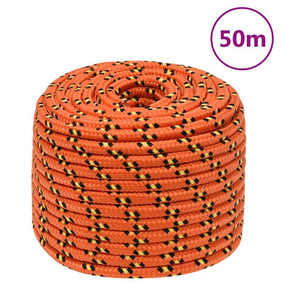 Boat Rope Orange 12 mm 50 m Polypropylene