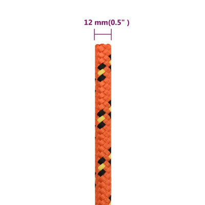 Boat Rope Orange 12 mm 50 m Polypropylene