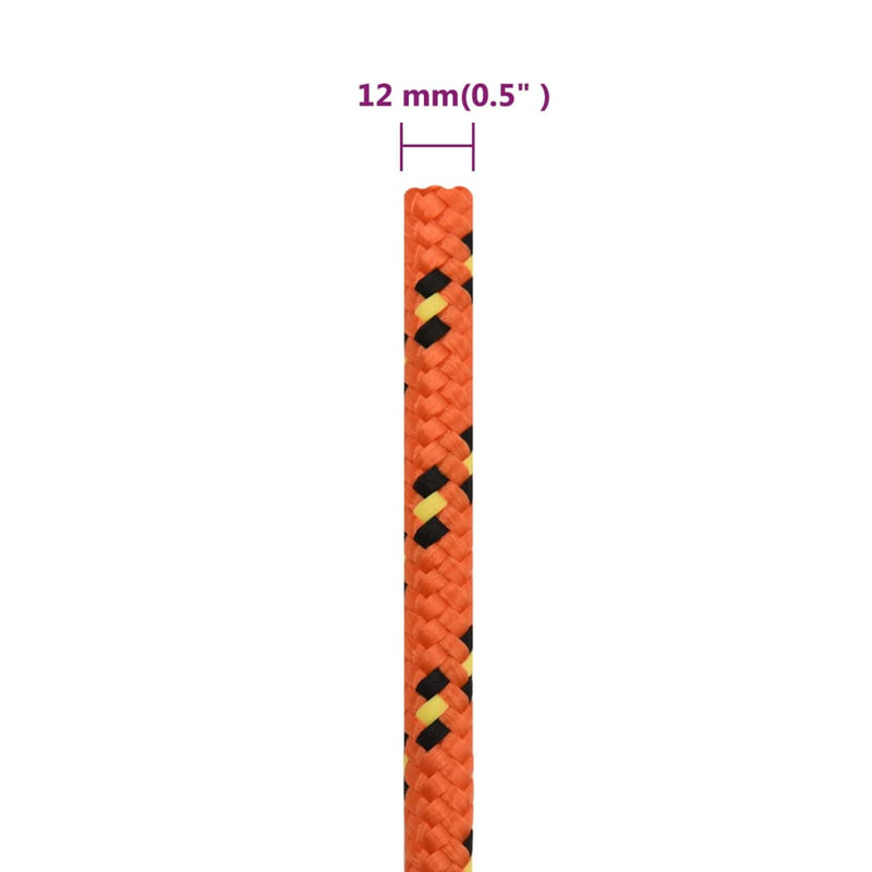 Boat Rope Orange 12 mm 50 m Polypropylene