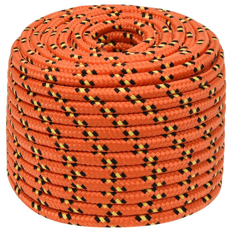 Boat Rope Orange 12 mm 100 m Polypropylene