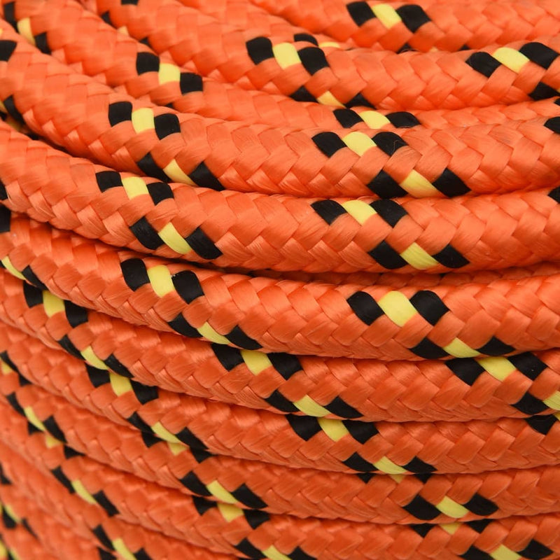 Boat Rope Orange 12 mm 100 m Polypropylene