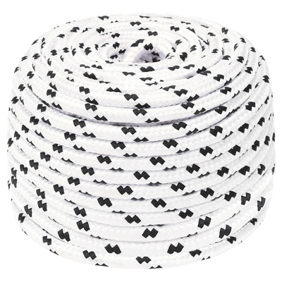 Braided Boat Rope White 6 mmx100 m Polyester