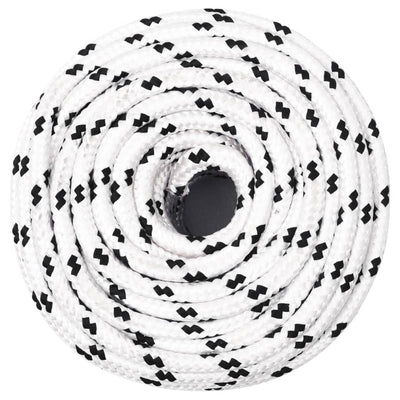 Braided Boat Rope White 6 mmx100 m Polyester