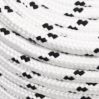 Braided Boat Rope White 12 mmx100 m Polyester