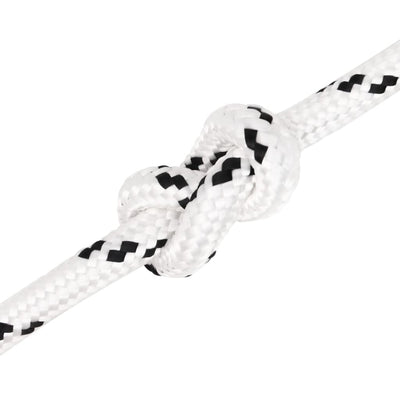 Braided Boat Rope White 12 mmx100 m Polyester