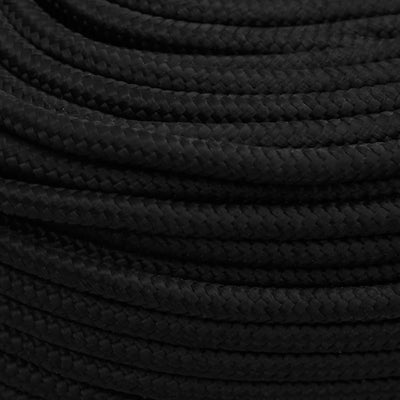 Work Rope Black 8 mm 50 m Polyester