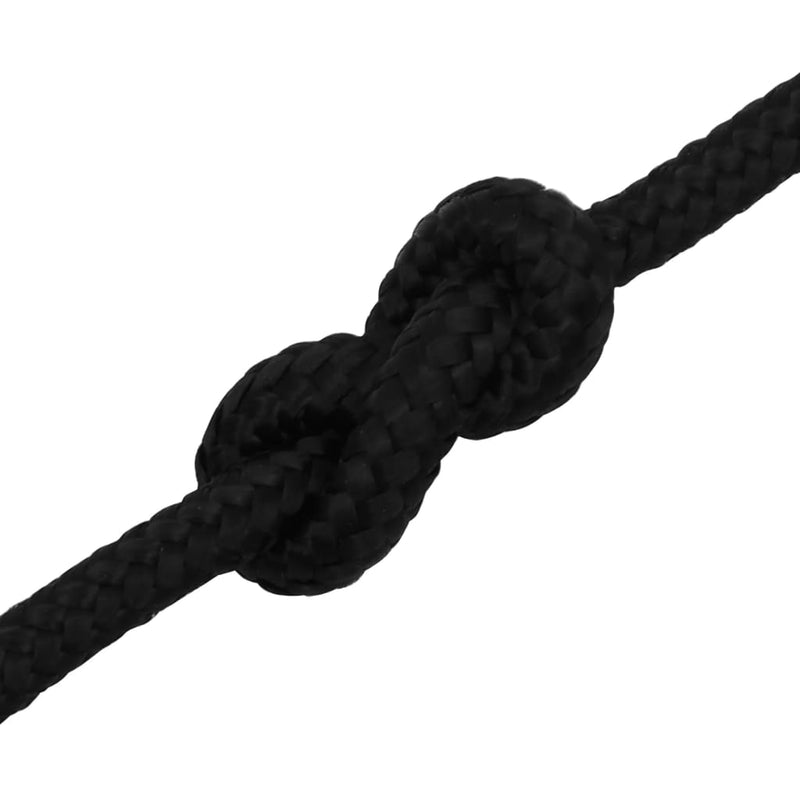 Work Rope Black 8 mm 50 m Polyester