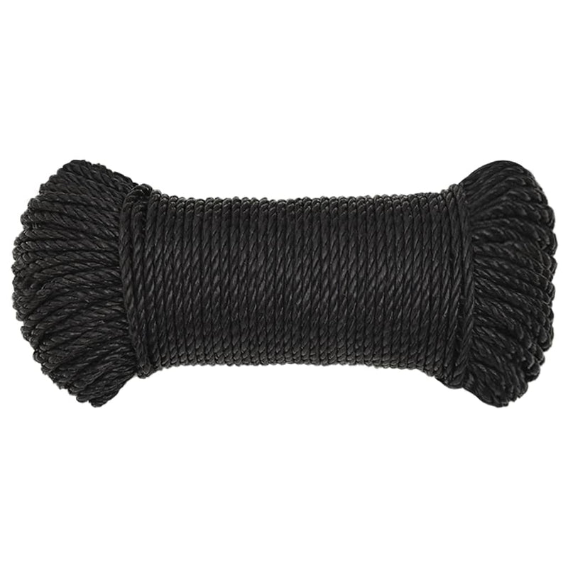 Work Rope Black 6 mm 25 m Polypropylene