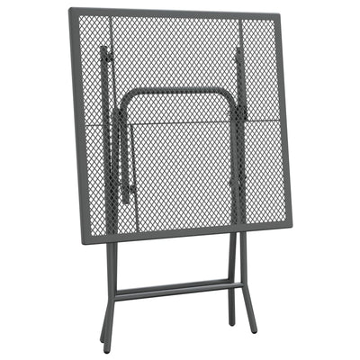 3 Piece Garden Dining Set Expanded Metal Mesh Anthracite