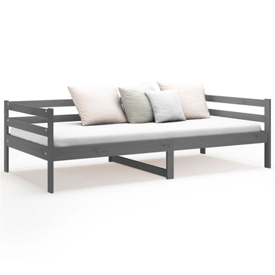 Day Bed without Mattress Grey 90x190 cm Solid Wood Pine