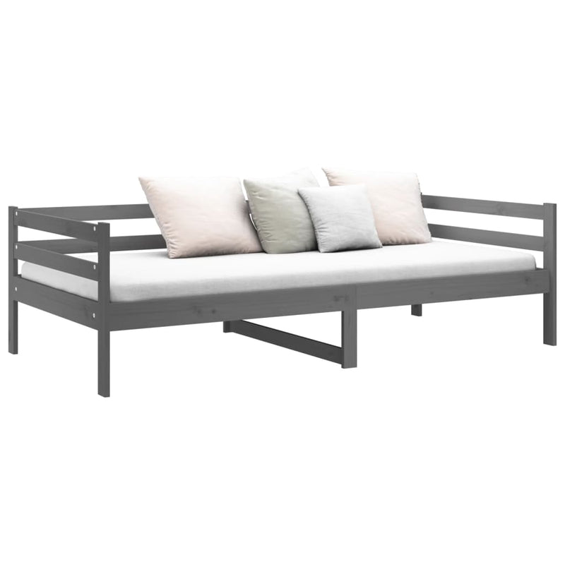 Day Bed without Mattress Grey 90x190 cm Solid Wood Pine