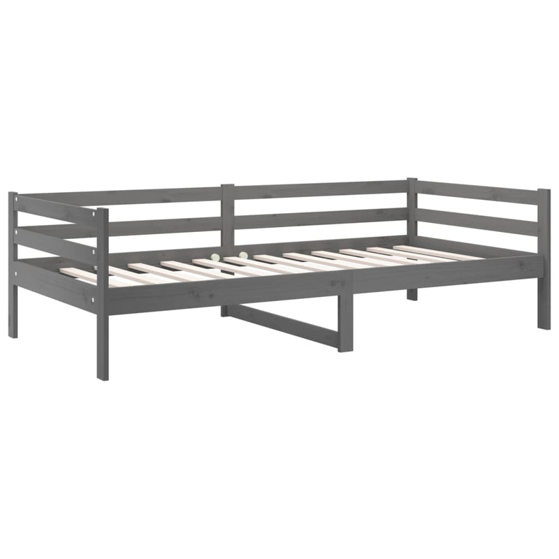 Day Bed without Mattress Grey 90x190 cm Solid Wood Pine