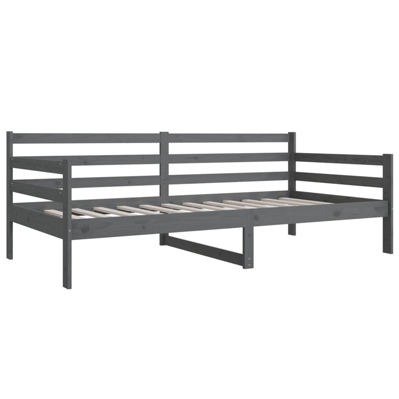 Day Bed without Mattress Grey 90x190 cm Solid Wood Pine