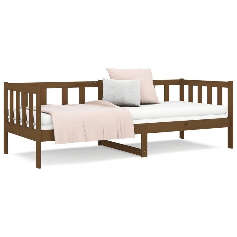 Day Bed without Mattress Honey Brown 90x190 cm Solid Wood Pine