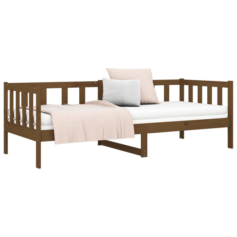 Day Bed without Mattress Honey Brown 90x190 cm Solid Wood Pine