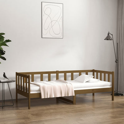 Day Bed without Mattress Honey Brown 90x190 cm Solid Wood Pine