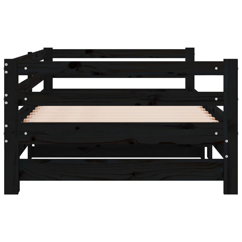 Pull-out Day Bed without Mattress Black 2x(90x190) cm