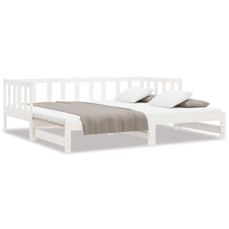 Pull-out Day Bed without Mattress White 2x(90x190) cm