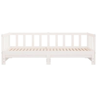 Pull-out Day Bed without Mattress White 2x(90x190) cm