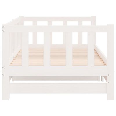 Pull-out Day Bed without Mattress White 2x(90x190) cm