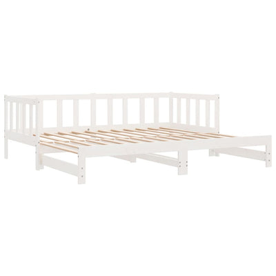 Pull-out Day Bed without Mattress White 2x(90x190) cm