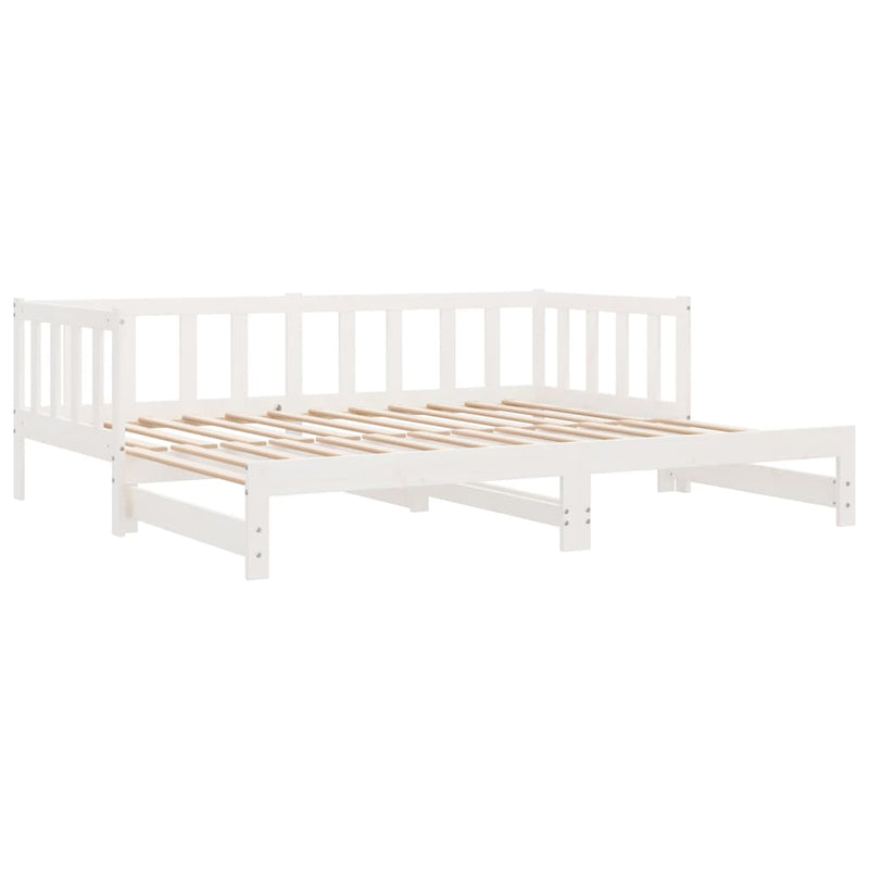 Pull-out Day Bed without Mattress White 2x(90x190) cm