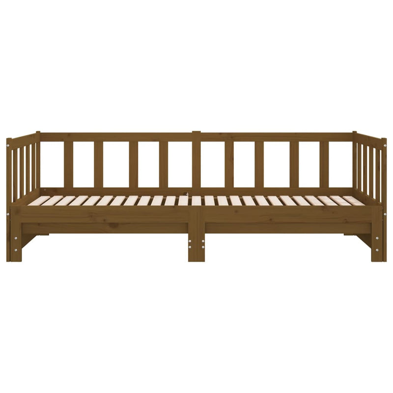 Pull-out Day Bed without Mattress Honey Brown 2x(90x190) cm