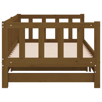 Pull-out Day Bed without Mattress Honey Brown 2x(90x190) cm