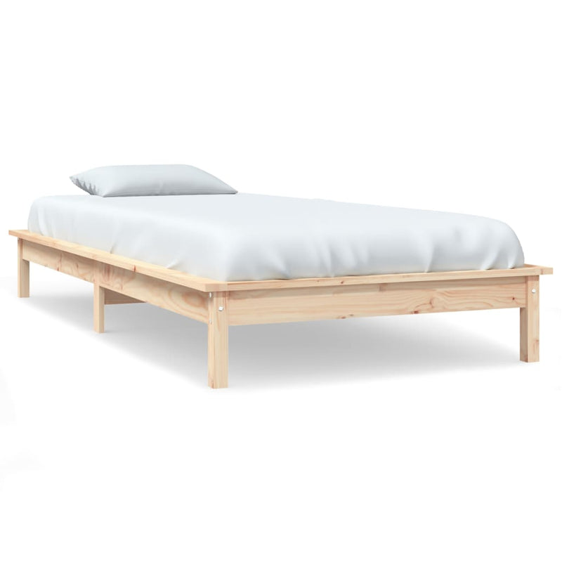 Bed Frame without Mattress 90x190 cm Solid Wood