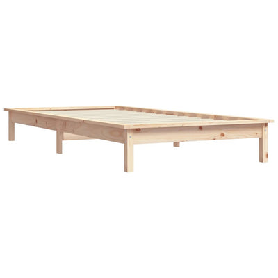 Bed Frame without Mattress 90x190 cm Solid Wood