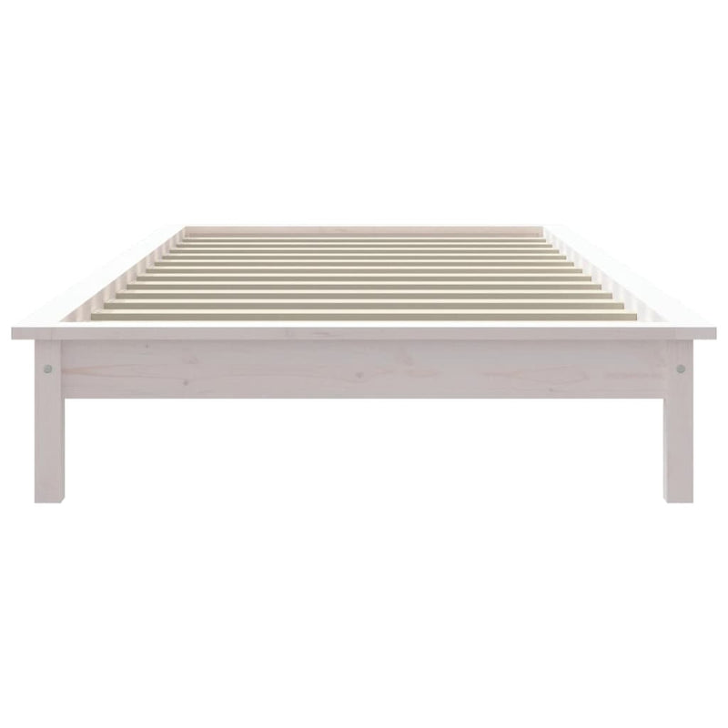 Bed Frame without Mattress White 90x190 cm Solid Wood