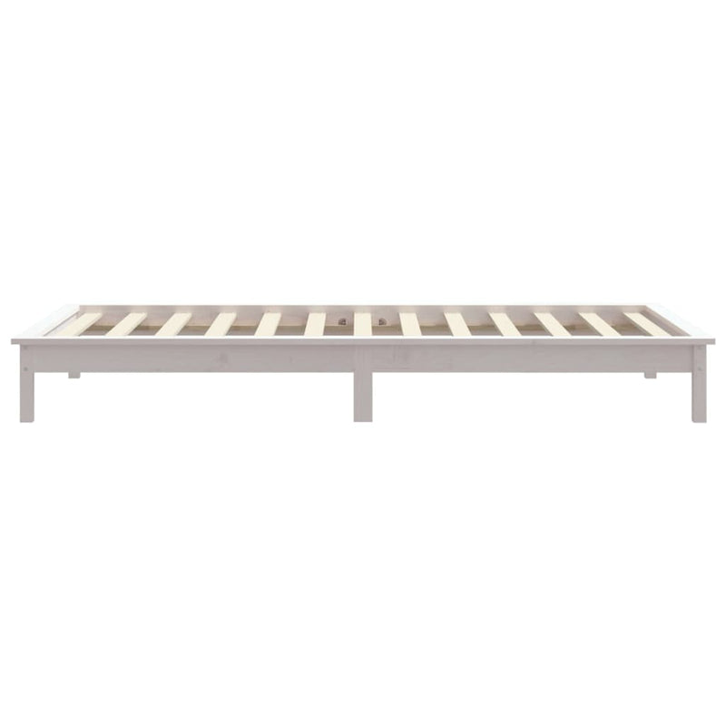 Bed Frame without Mattress White 90x190 cm Solid Wood