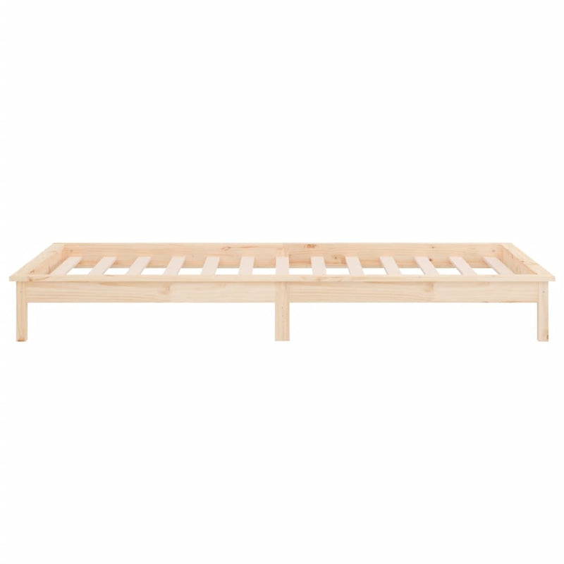 LED Bed Frame without Mattress 90x190 cm Solid Wood