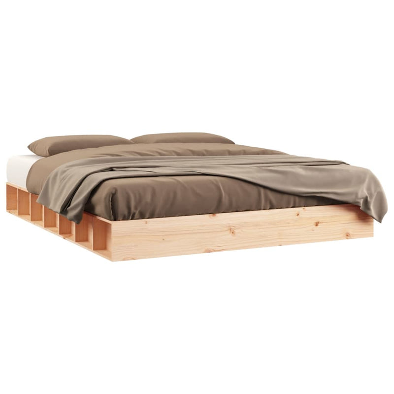 Bed Frame 153x203 cm Queen Size Solid Wood