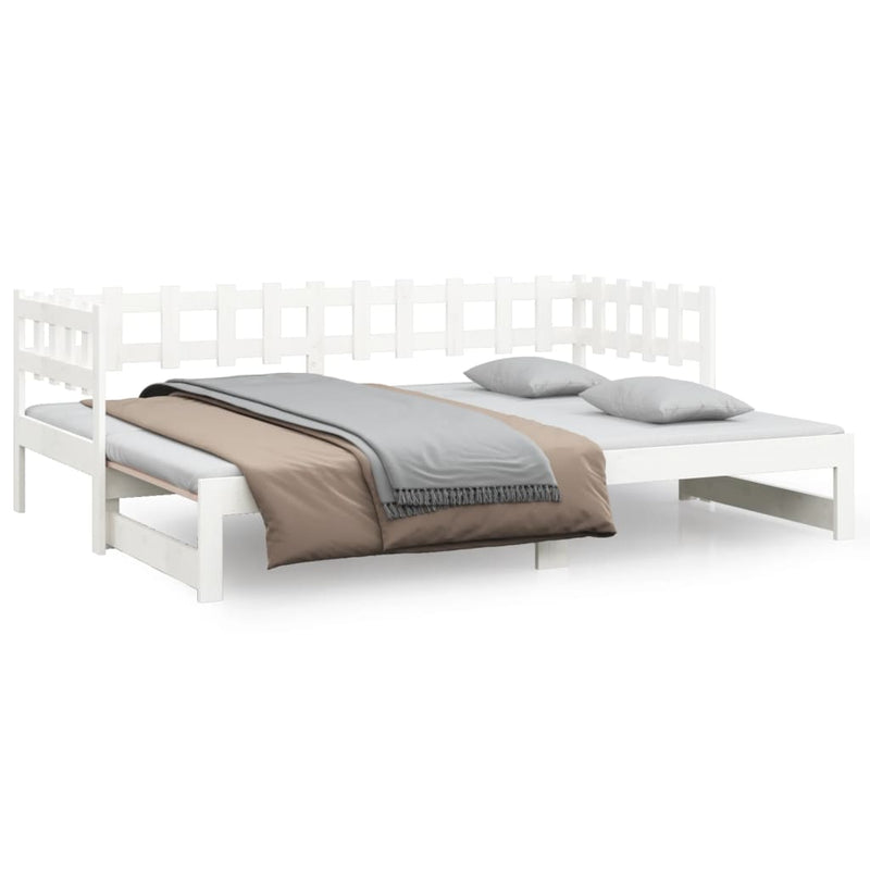 Pull-out Day Bed without Mattress White 2x(90x190) cm