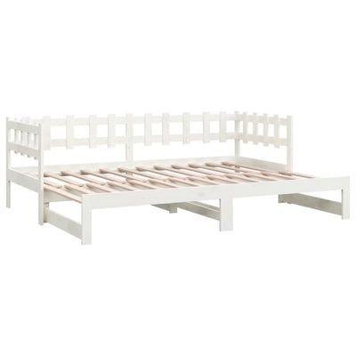 Pull-out Day Bed without Mattress White 2x(90x190) cm