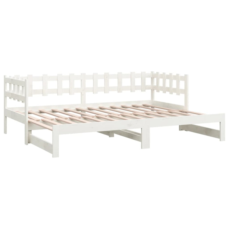 Pull-out Day Bed without Mattress White 2x(90x190) cm