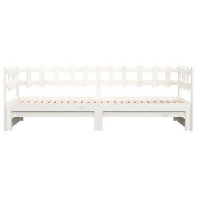 Pull-out Day Bed without Mattress White 2x(90x190) cm