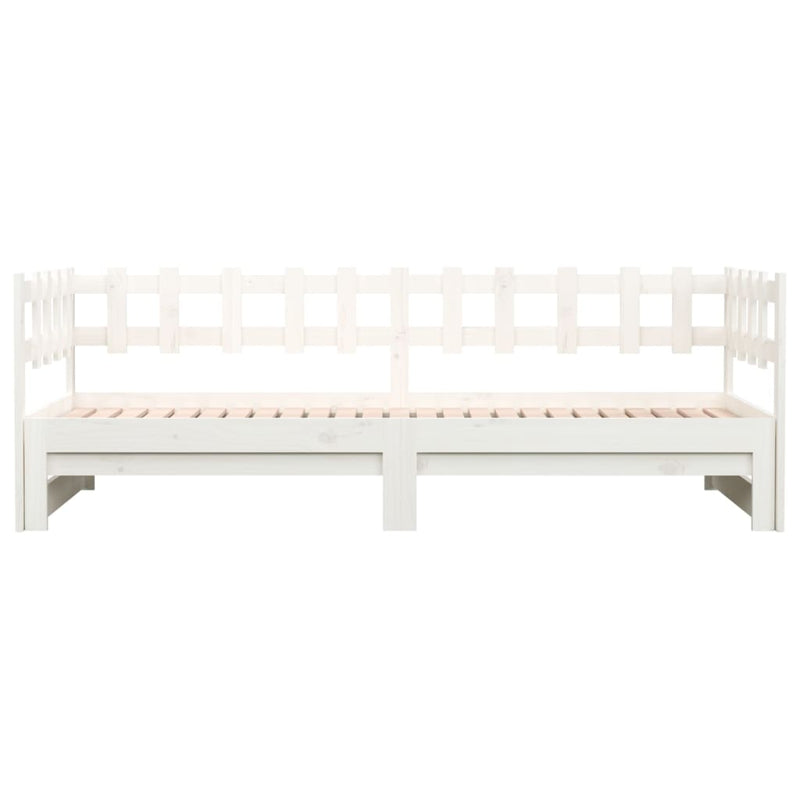 Pull-out Day Bed without Mattress White 2x(90x190) cm