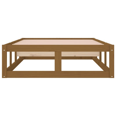 Bed Frame without Mattress Honey Brown 100x200 cm Solid Wood