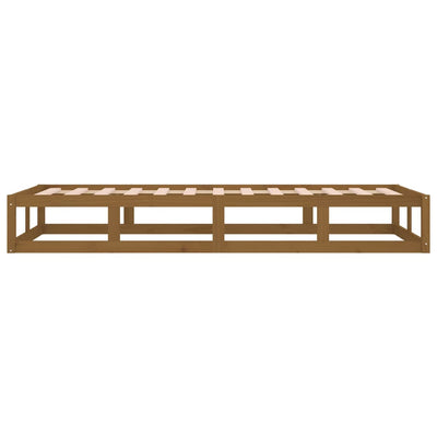 Bed Frame without Mattress Honey Brown 100x200 cm Solid Wood