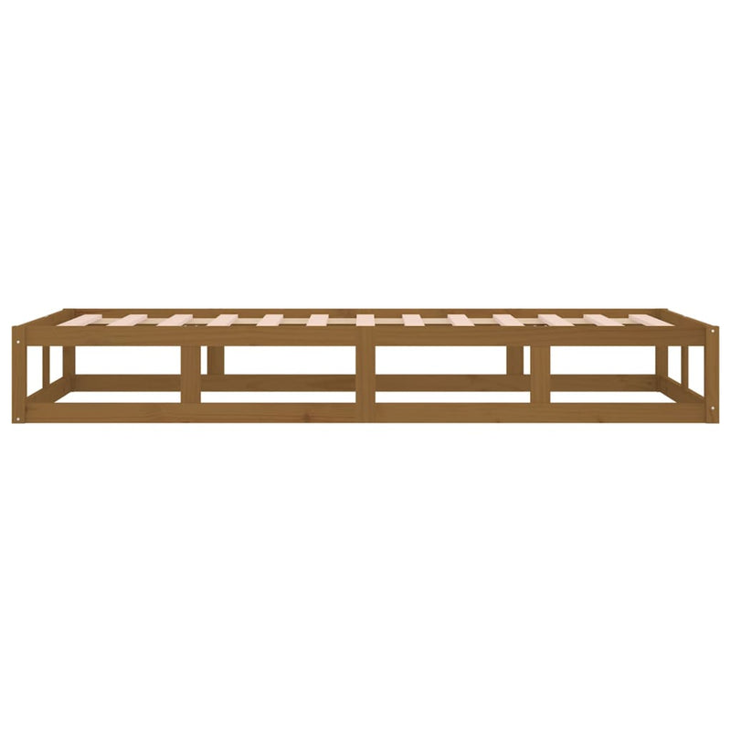 Bed Frame without Mattress Honey Brown 100x200 cm Solid Wood