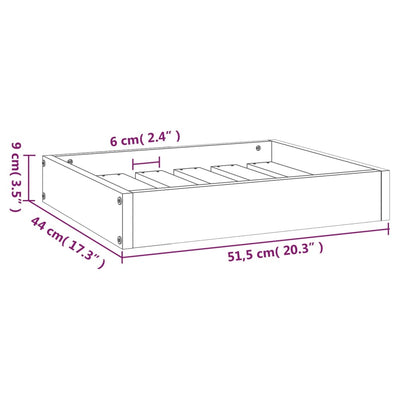 Dog Bed 51.5x44x9 cm Solid Wood Pine