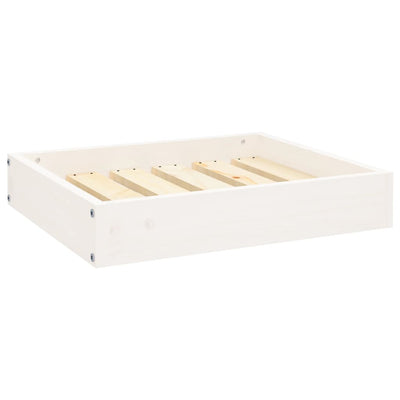 Dog Bed White 51.5x44x9 cm Solid Wood Pine