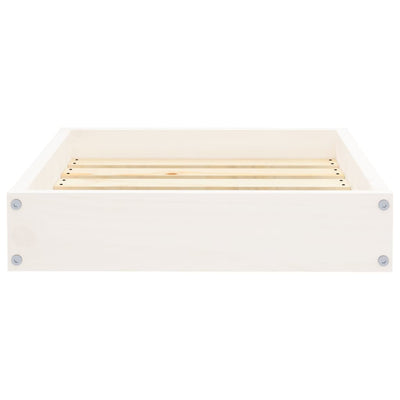 Dog Bed White 51.5x44x9 cm Solid Wood Pine