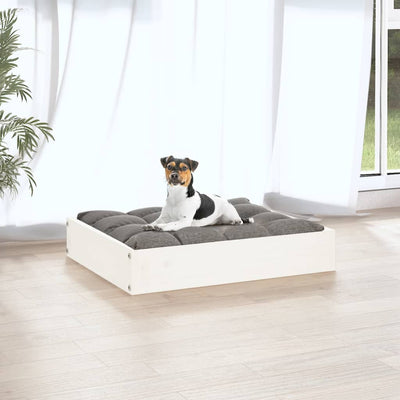 Dog Bed White 51.5x44x9 cm Solid Wood Pine