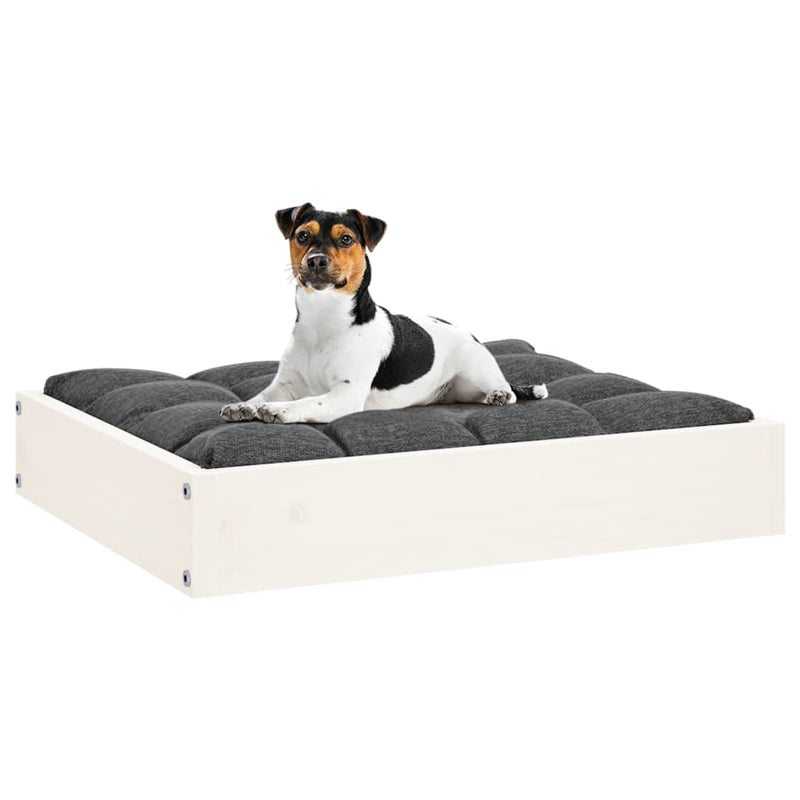 Dog Bed White 51.5x44x9 cm Solid Wood Pine