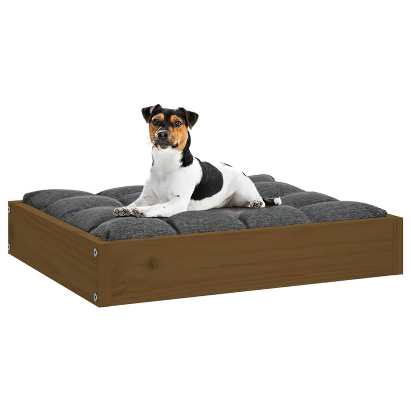 Dog Bed Honey Brown 51.5x44x9 cm Solid Wood Pine