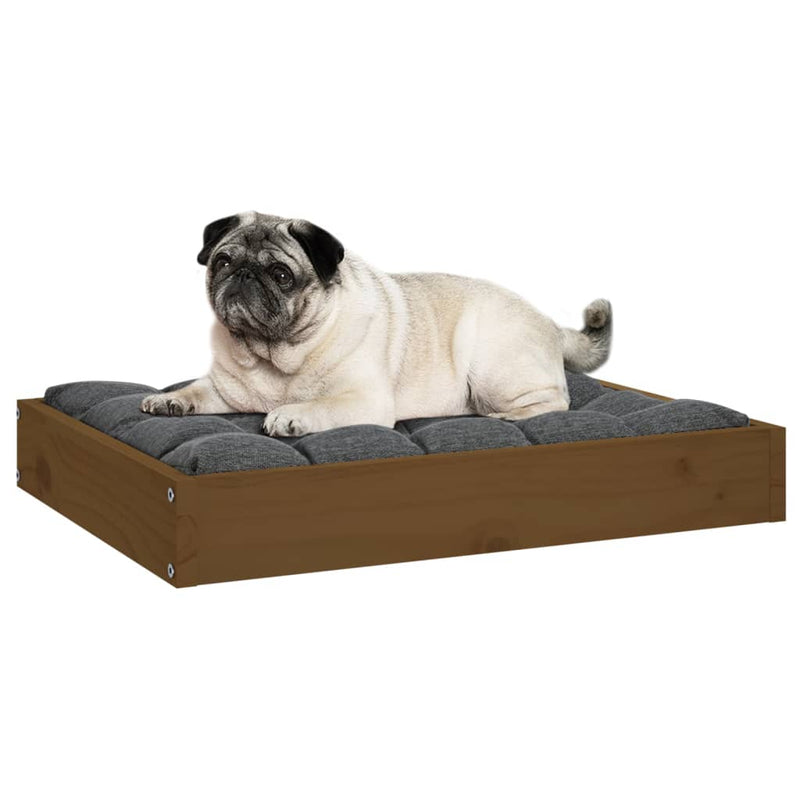 Dog Bed Honey Brown 61.5x49x9 cm Solid Wood Pine